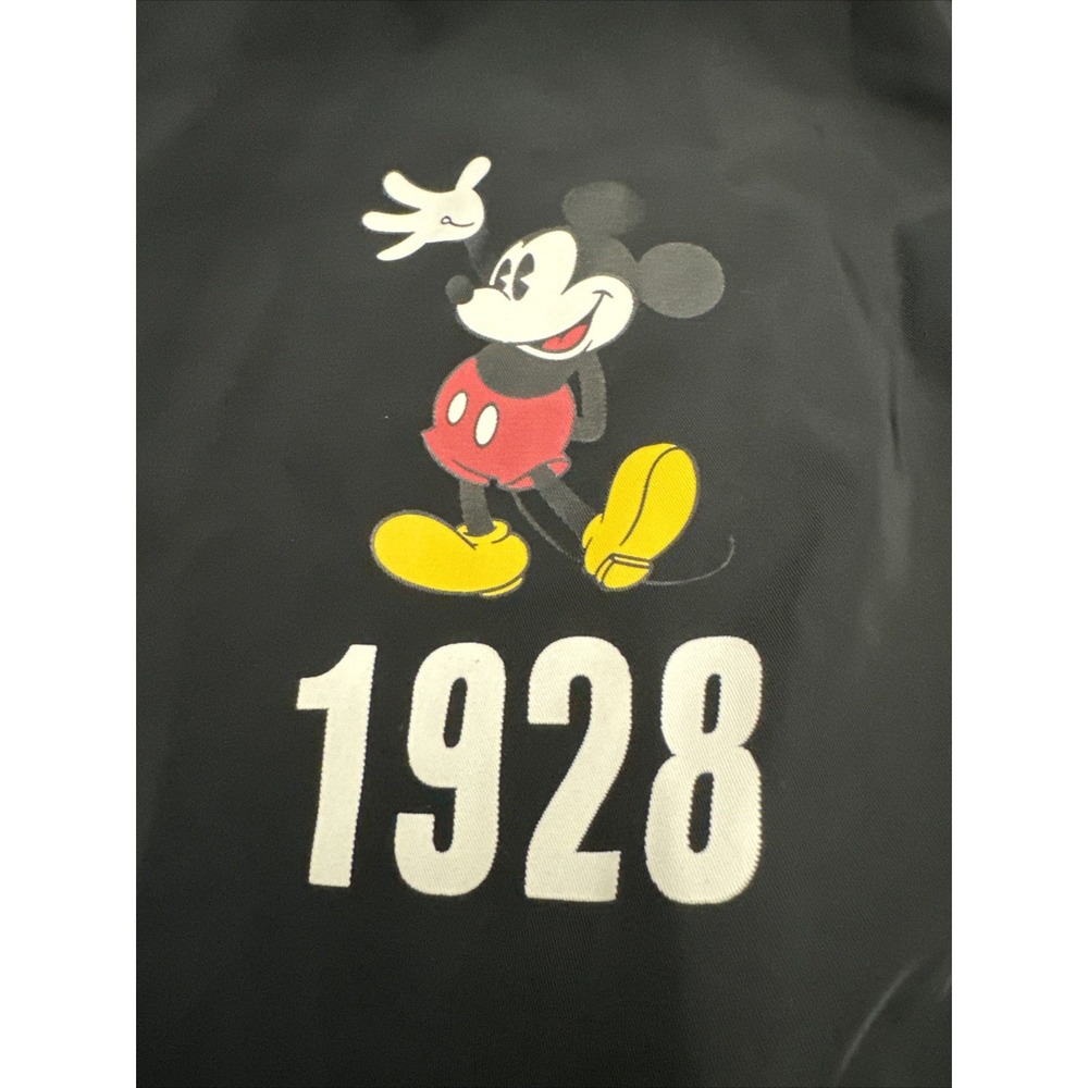 DISNEY MICKEY MOUSE Black logo 1928 Quilted Bomber Zip Up Jacket Size M - Picture 6 of 11